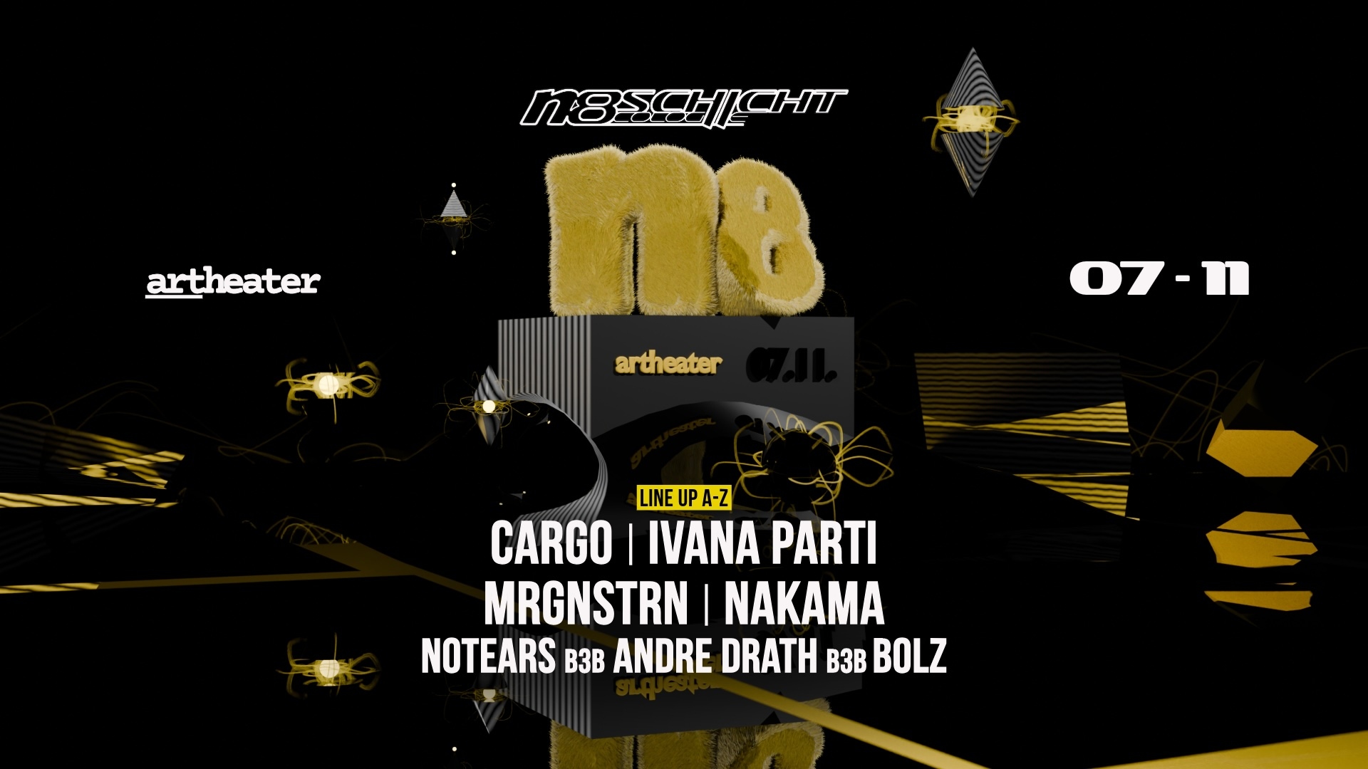 N8SCHICHT 07.11 Artheater N8SCHICHT pres. CARGO, mrgnstrn, Ivana Parti